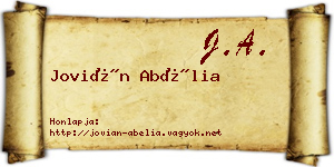 Jovián Abélia névjegykártya